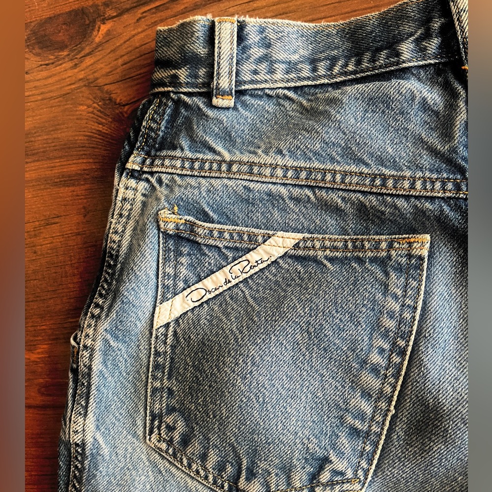 Vintage Oscar De La Renta Cropped Denim Jeans